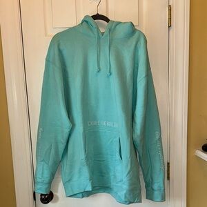 Women's Exhale the Bullshit Aqua Hoodie